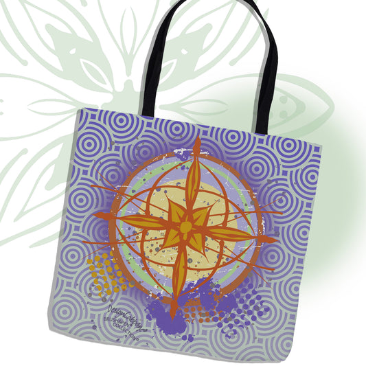 Earth Compass Graphic Tote Bag - Brush&Pen® Collection
