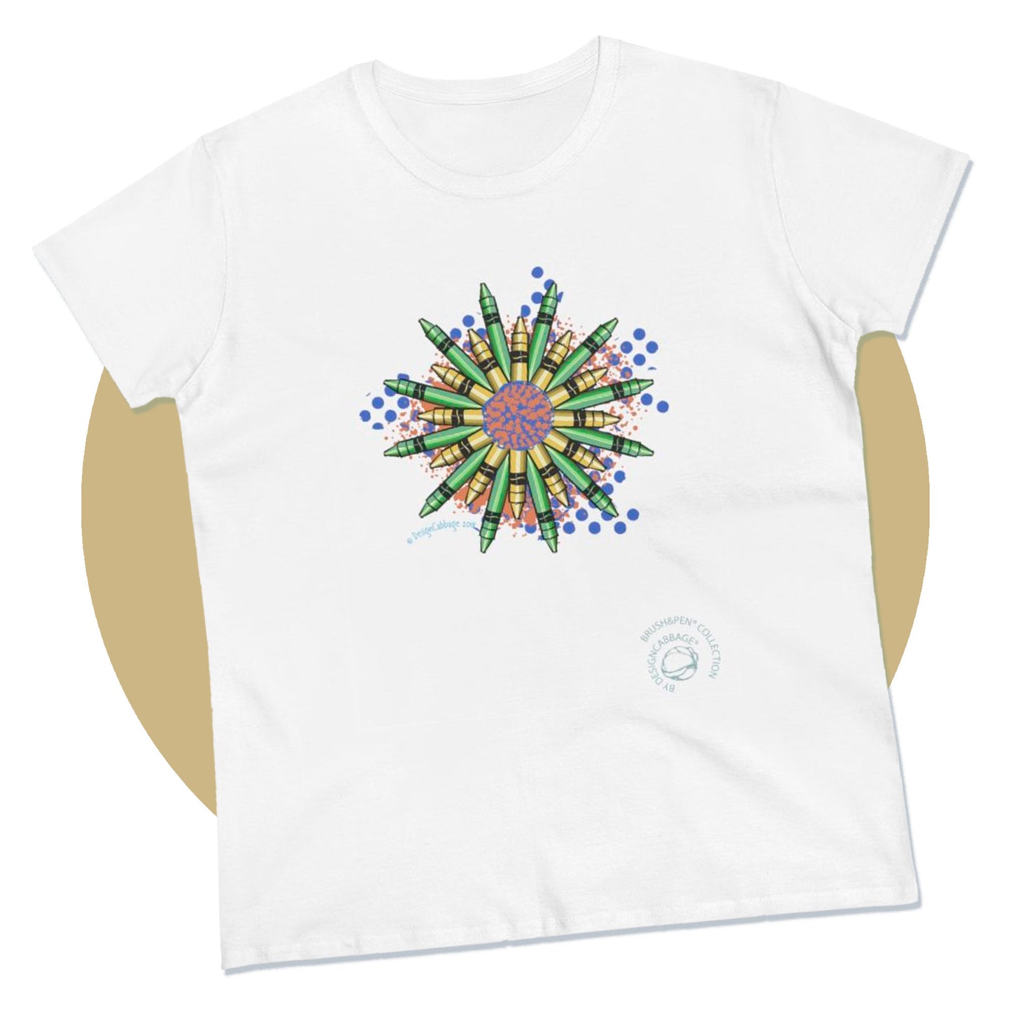 Crayon Mandala Graphic T-Shirt - Brush&Pen® Collection - Women's Tee