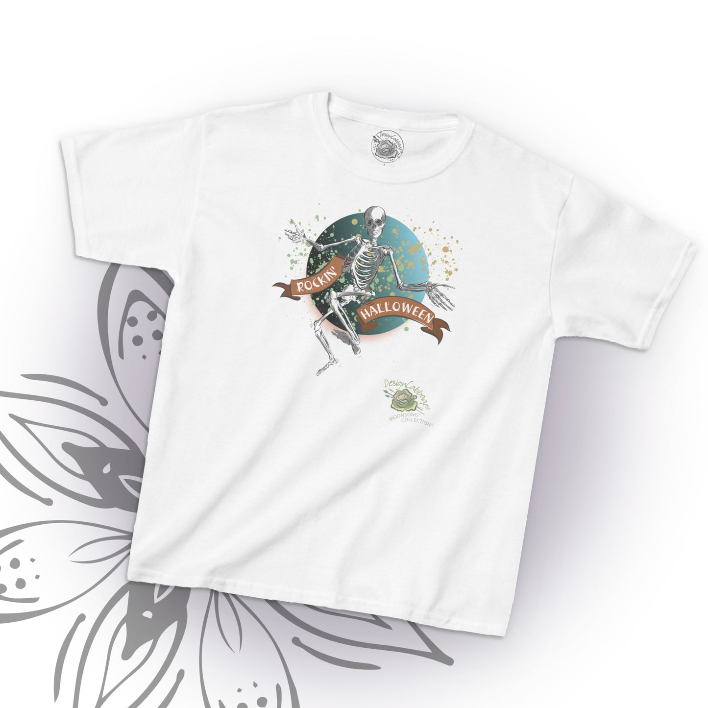Rockin' Halloween Dancing Skeleton Graphic T-Shirt - MoonSong Collection - Kids' Tee