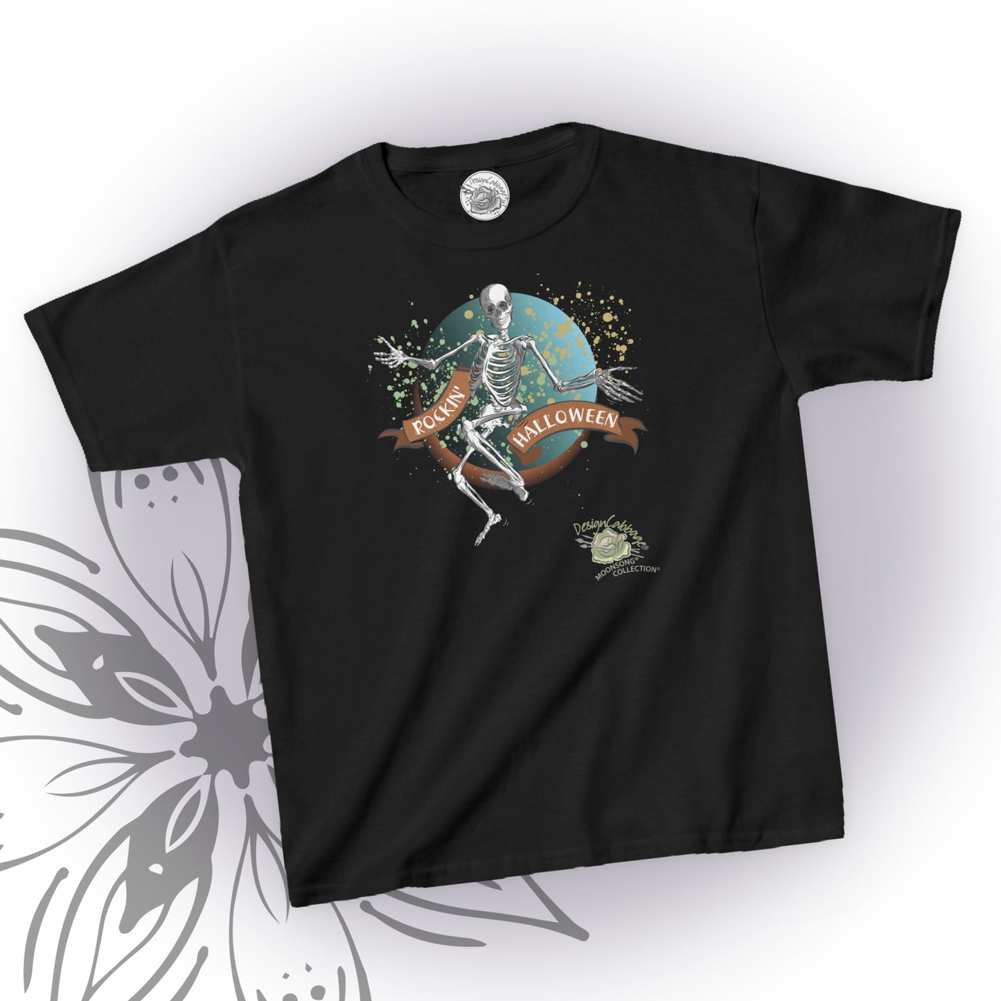 Rockin' Halloween Dancing Skeleton Graphic T-Shirt - MoonSong Collection - Kids' Tee
