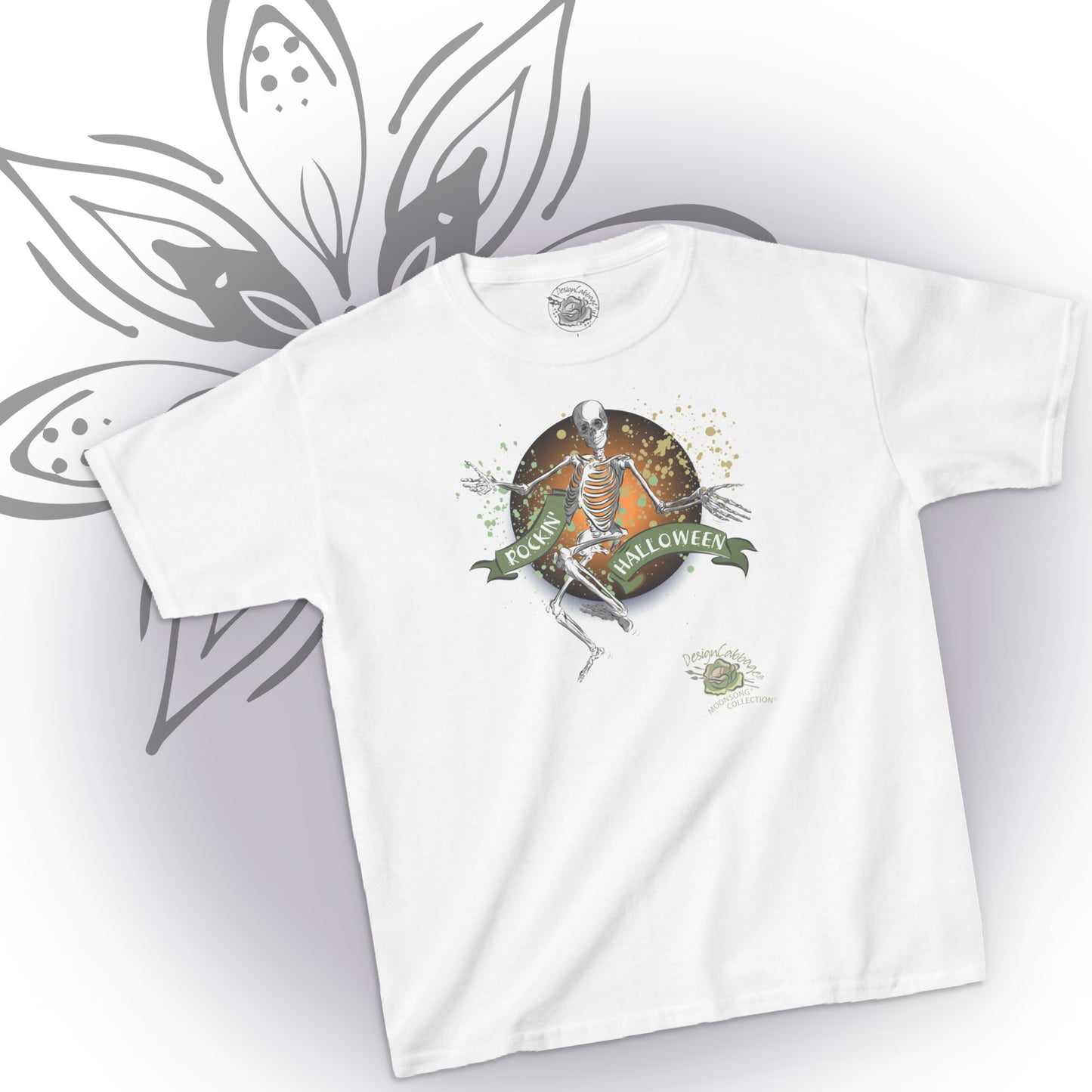 Rockin' Halloween Dancing Skeleton Graphic T-Shirt - MoonSong Collection - Kids' Tee