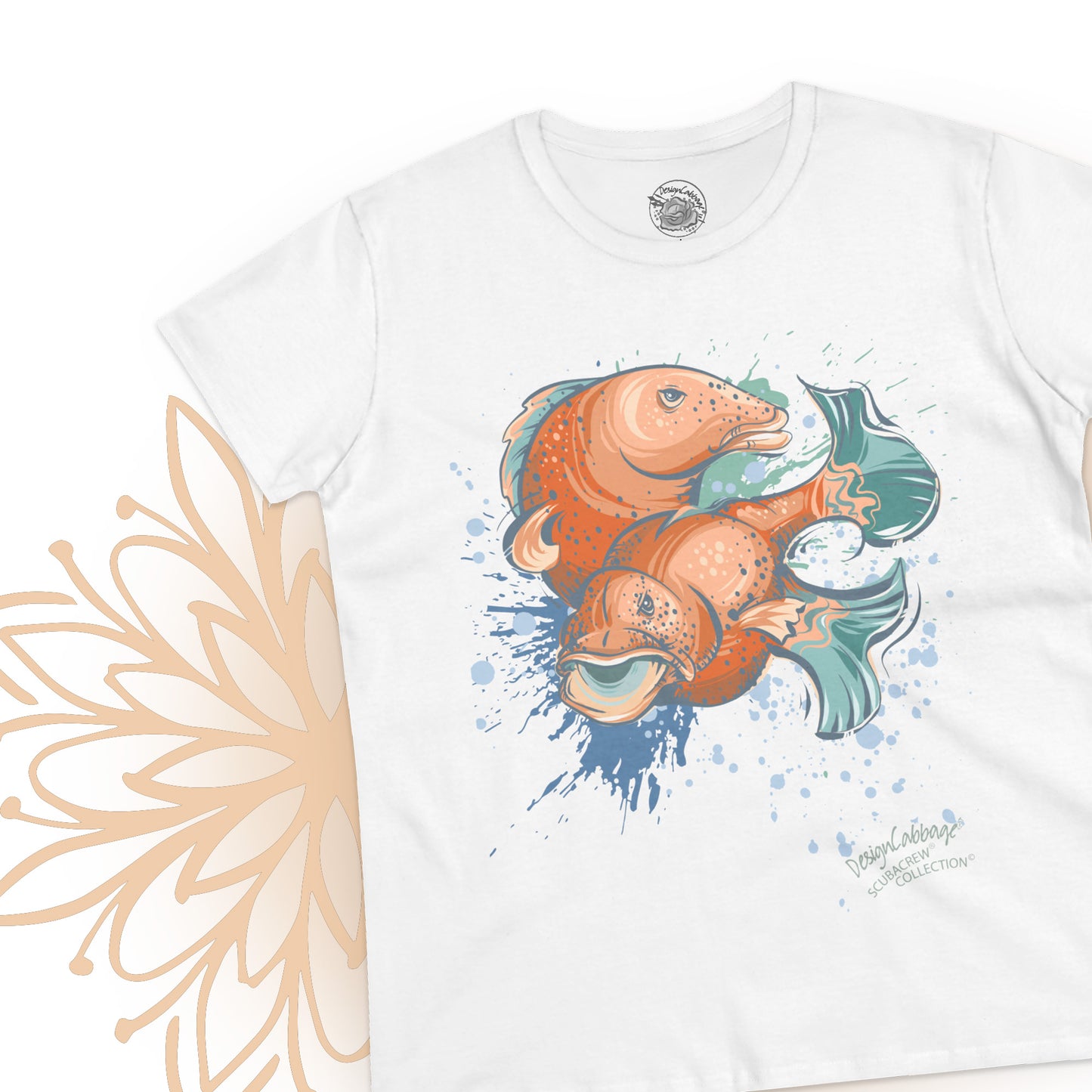 Tropical Fish Fight Graphic T-Shirt - ScubaCrew® Collection - Women's Tee