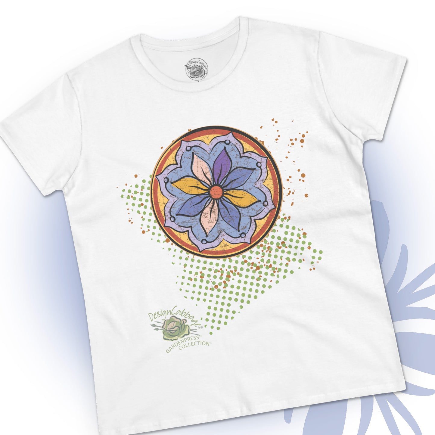 Flower Geometric Graphic T-Shirt - GardenPress® Collection - Women's Tee