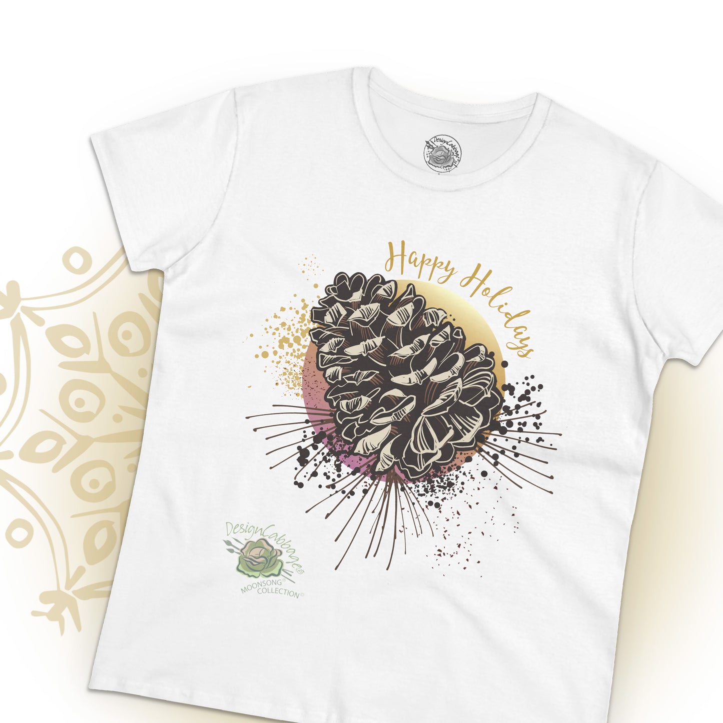 Christmas Pine Cone Graphic T-Shirt - MoonSong® Collection - Women's Tee