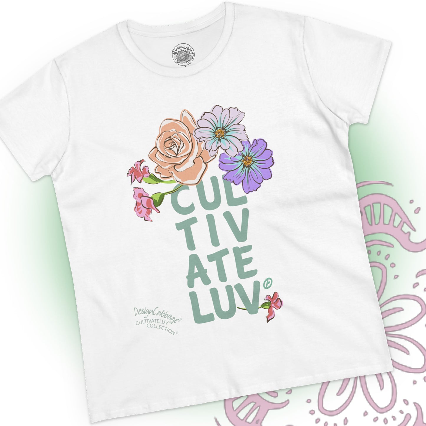 Love Garden Flower Graphic T-Shirt - CultivateLuv® Collection - Women's Tee