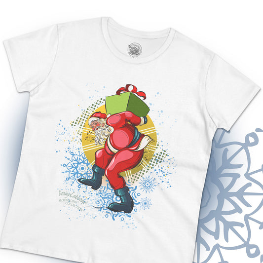 Happy Dancing Santa Graphic T-Shirt - MoonSong® Collection - Women's Tee