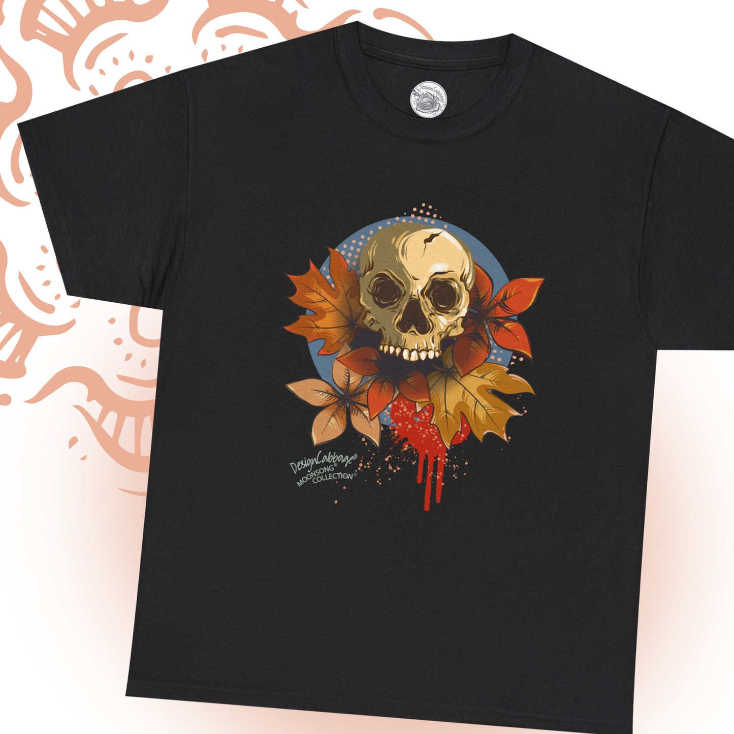 Halloween and Fall Scary Skull Graphic T-Shirt - MoonSong® Collection - Unisex Tee