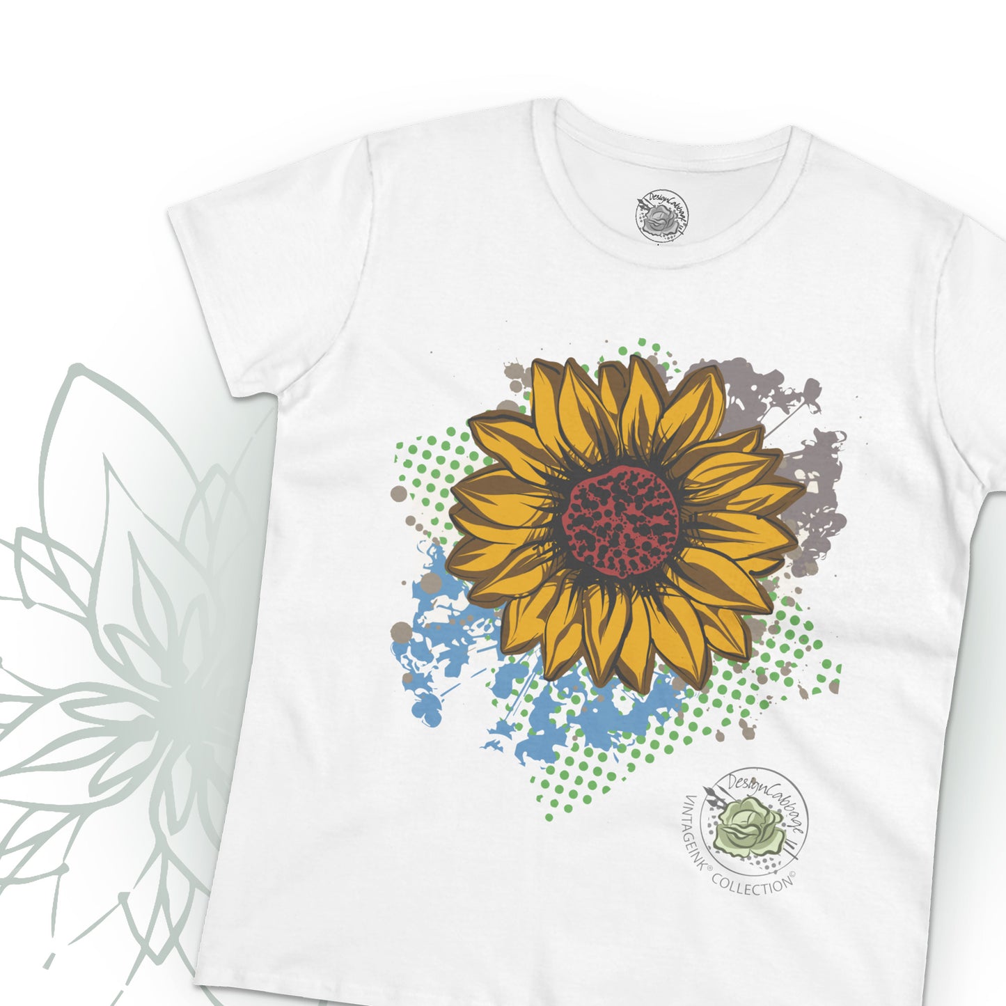 Sunflower Garden Graphic T-Shirt - VintageInk® Collection - Women's Tee