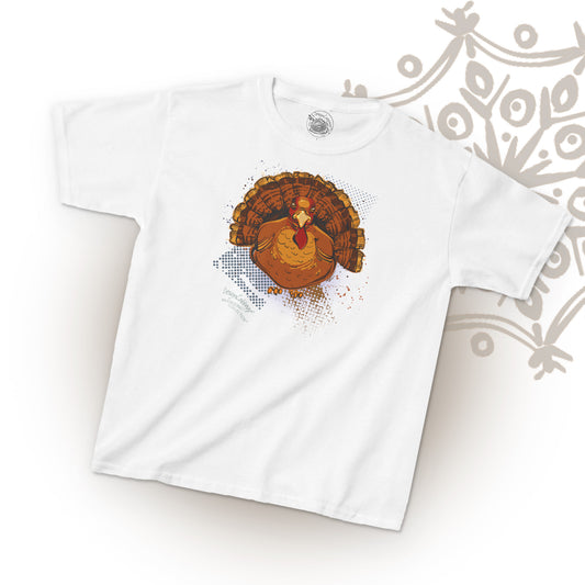 Thanksgiving Christmas Turkey Gobbler Graphic T-Shirt - MoonSong® Collection - Kid's Tee