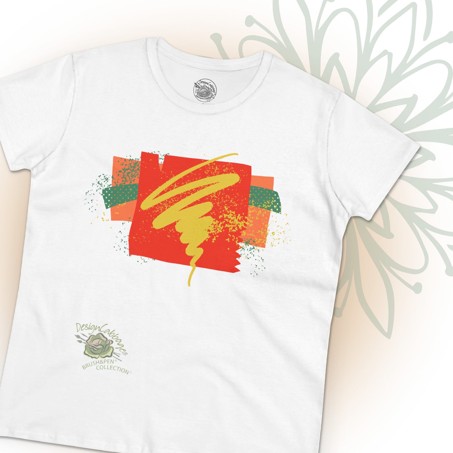 Abstract Art Whirlwind Graphic T-Shirt - Brush&Pen® Collection - Women's Tee