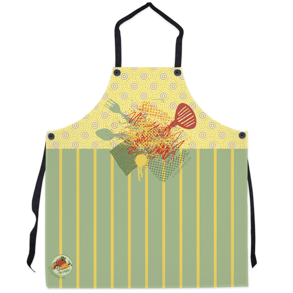 Kitchen Chaos Graphic Apron - I Be Vegan® Collection