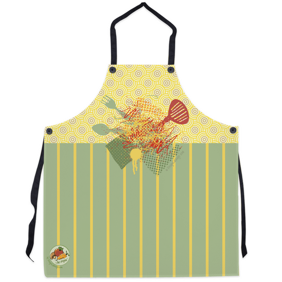 Kitchen Chaos Graphic Apron - I Be Vegan® Collection