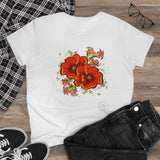 Garden Poppy Flower Graphic T-Shirt - GardenPress® Collection - Women's Tee