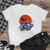 Halloween Cat Graphic T-Shirt - MoonSong® Collection - Women's Tee