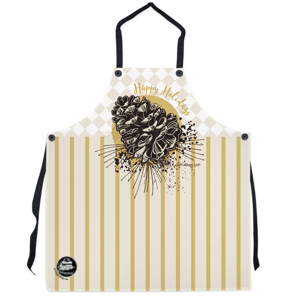 Christmas Pine Cone Graphic Apron - MoonSong® Collection