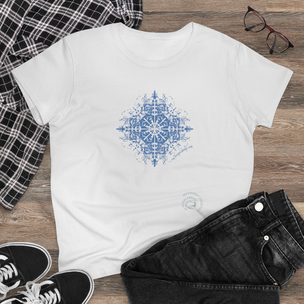 Snow Blue Graphic T-Shirt - MoonSong® Collection - Women's Tee
