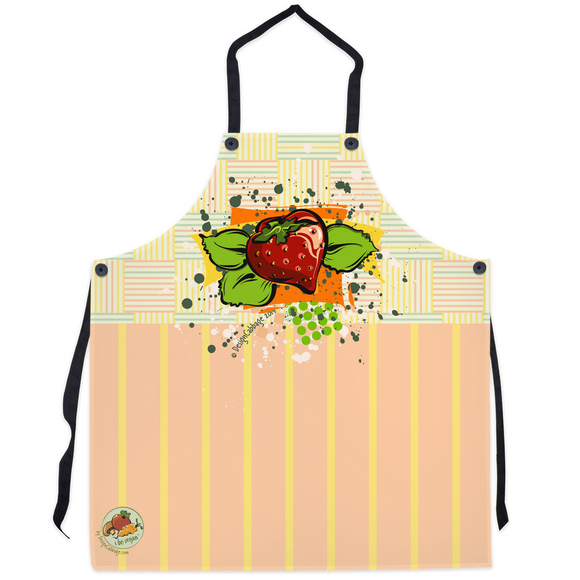Strawberry Garden Graphic Apron - I Be Vegan® Collection