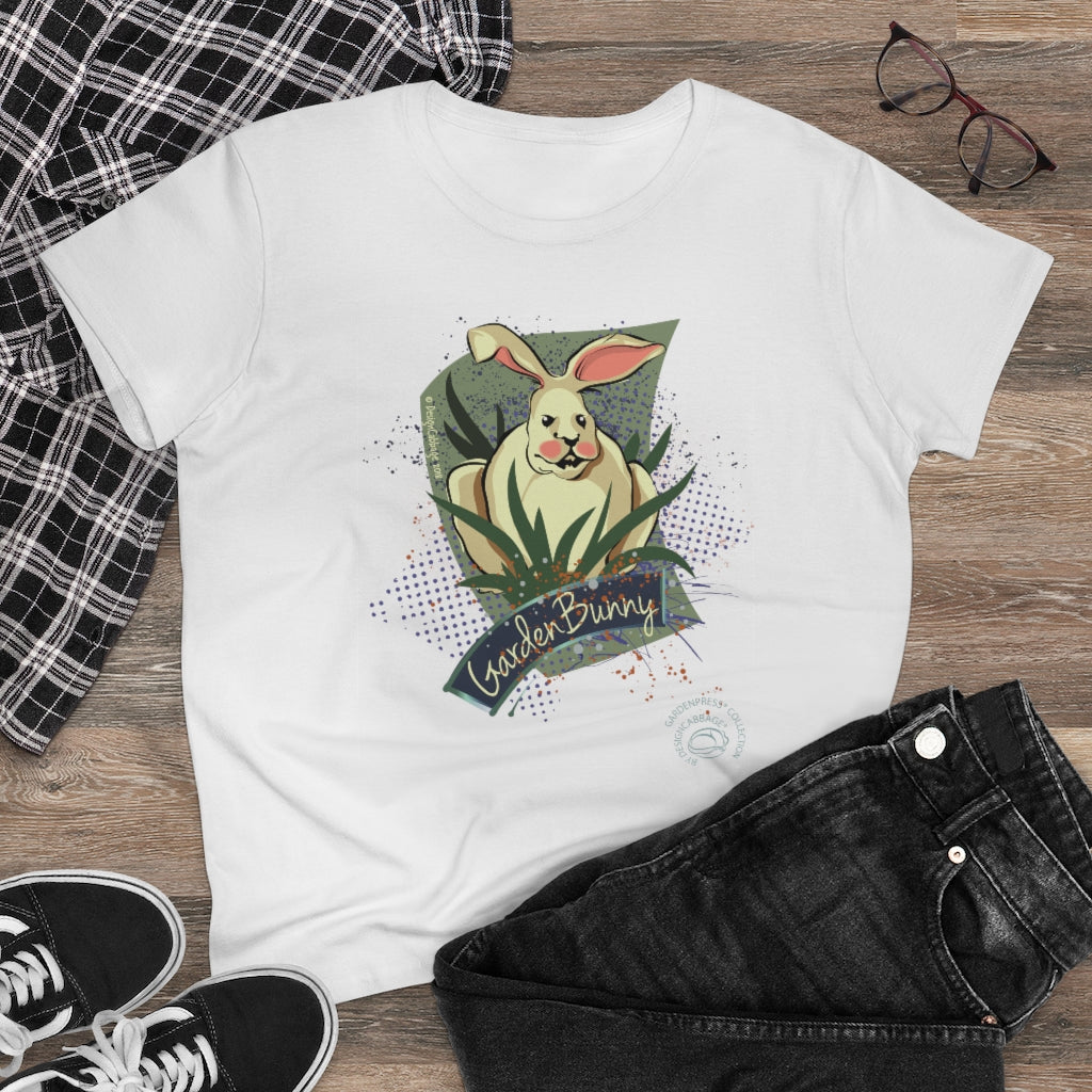 Bunny Rabbit Garden Graphic T-Shirt - GardenPress® Collection - Women's Tee