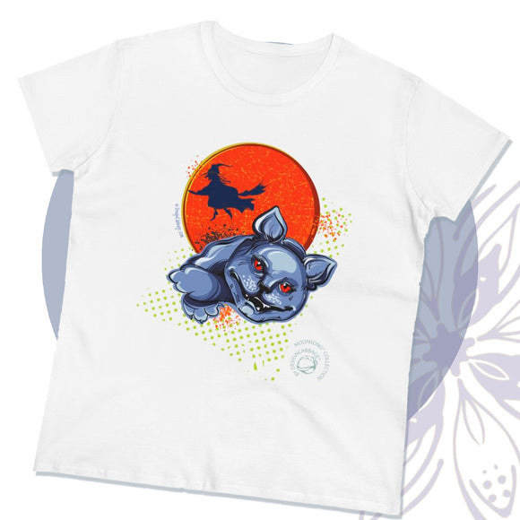 Halloween Cat Graphic T-Shirt - MoonSong® Collection - Women's Tee