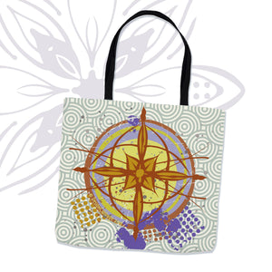 Earth Compass Graphic Tote Bag - Brush&Pen® Collection