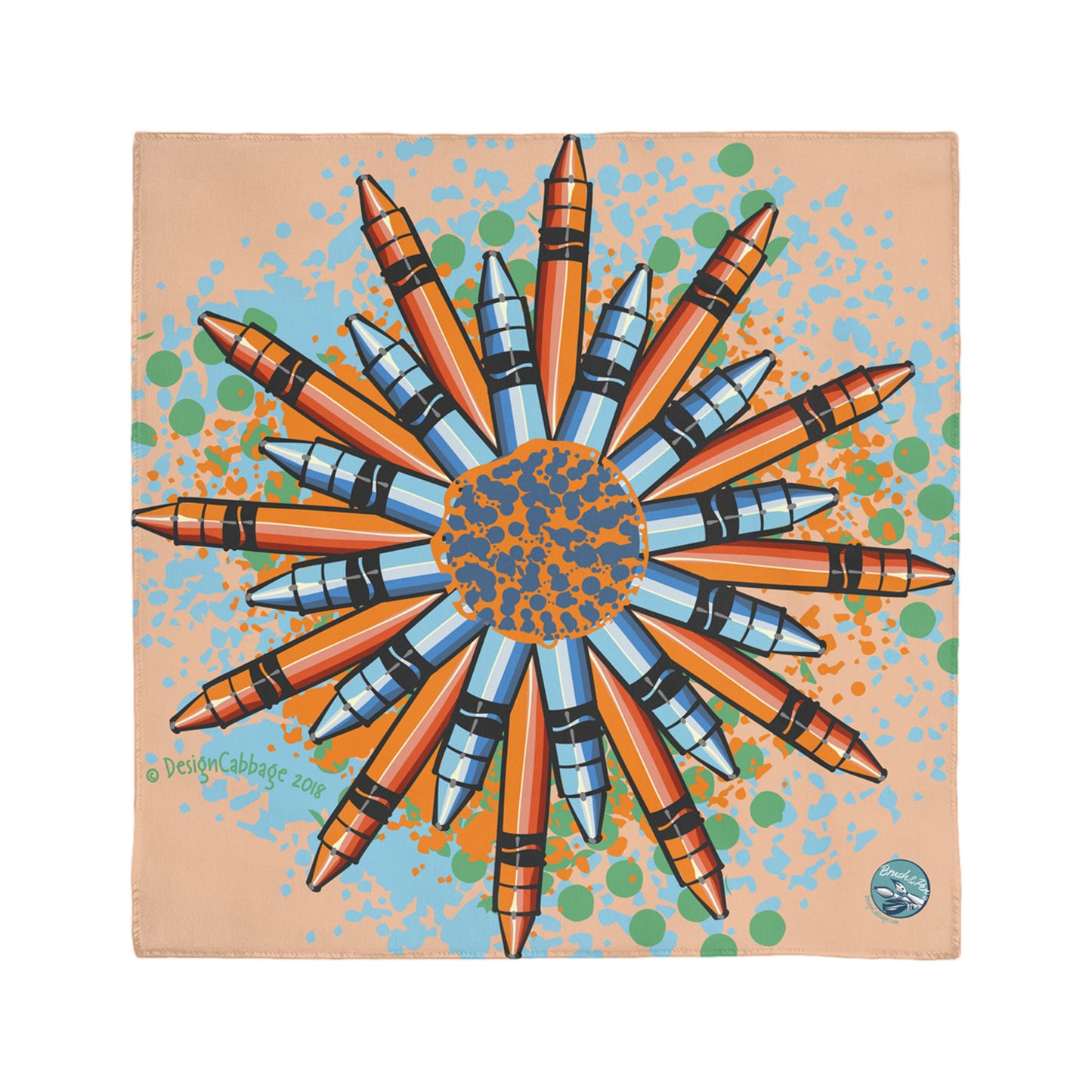 Crayon Mandala Graphic Scarf - Brush&Pen® Collection