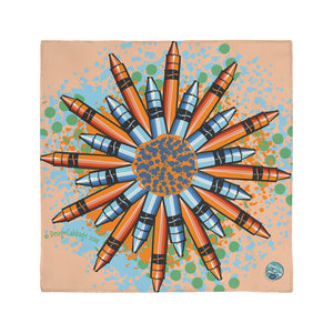 Crayon Mandala Graphic Scarf 50"x50" - Brush&Pen® Collection