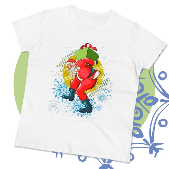 Dancing Santa Graphic T-Shirt - MoonSong® Collection - Women's Tee