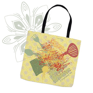 Kitchen Chaos Graphic Tote Bag - I Be Vegan® Collection