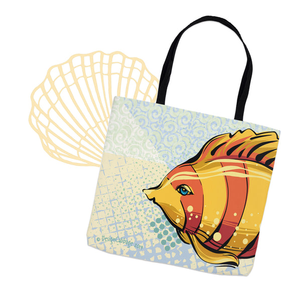 Tropical Ocean Fish Graphic Tote Bag - ScubaCrew® Collection