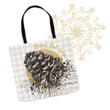 Christmas Pine Cone Graphic Tote Bag - MoonSong® Collection
