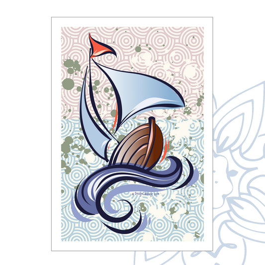 Sailboat Unframed Graphic Art Print - BoatBird® Collection