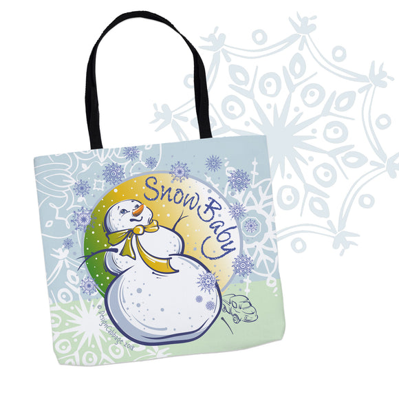 Snow Baby Christmas Graphic Tote Bag - MoonSong® Collection