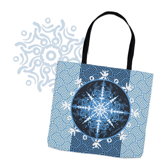 Snow Blue Graphic Tote Bag | MoonSong® Collection