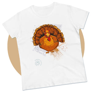 Thanksgiving Christmas Turkey Graphic T-Shirt - MoonSong® Collection - Women's Tee