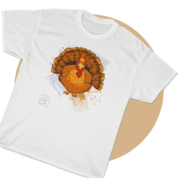 Thanksgiving Christmas Turkey Graphic T-Shirt - MoonSong® Collection - Unisex-Fit Tee