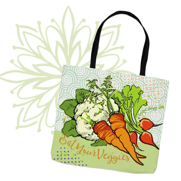 Vegetable Garden Graphic Tote Bag - I Be Vegan® Collection