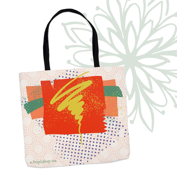 Abstract Art Whirlwind Graphic Tote Bag - Brush&Pen® Collection