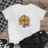 Earth Compass Graphic T-Shirt - Brush&Pen® Collection - Women's Tee
