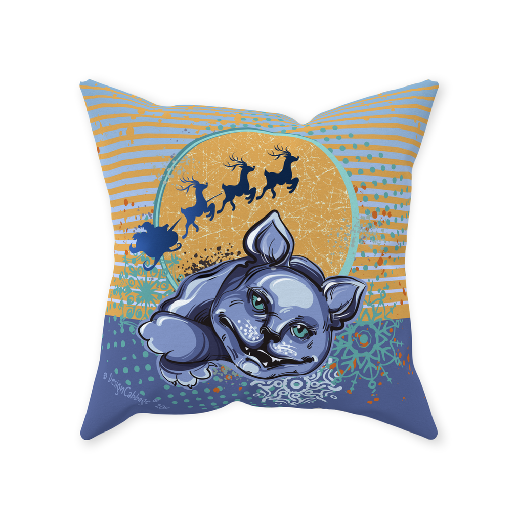 Christmas Santa Cat Graphic Throw Pillow - MoonSong® Collection