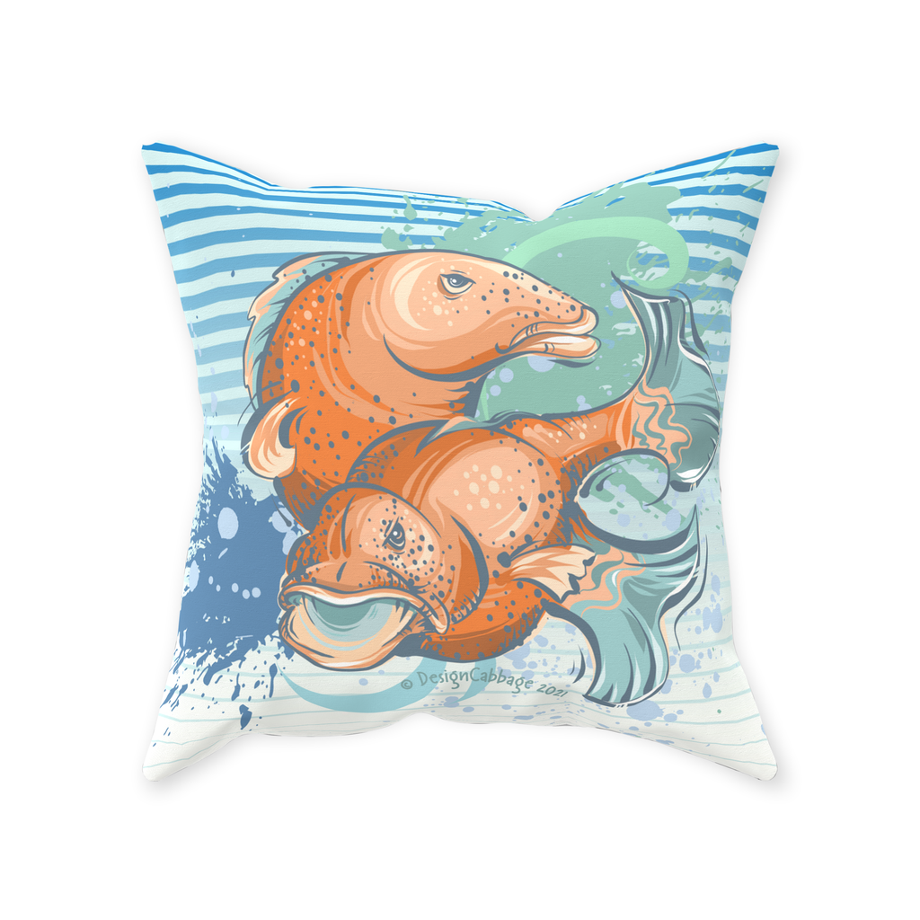 Tropical Fish Graphic Throw Pillow - ScubaCrew® Collection